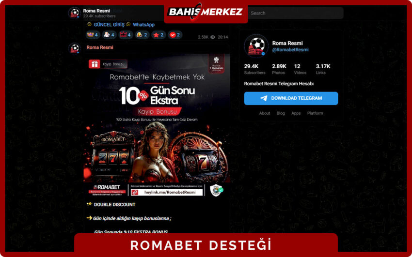 Romabet destek ekranı şifre sıfırlama ve giriş sorunlarına yönelik rehber metinleriyle