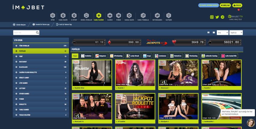 imajbet casino oyunları