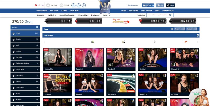 pulibet casino oyunları