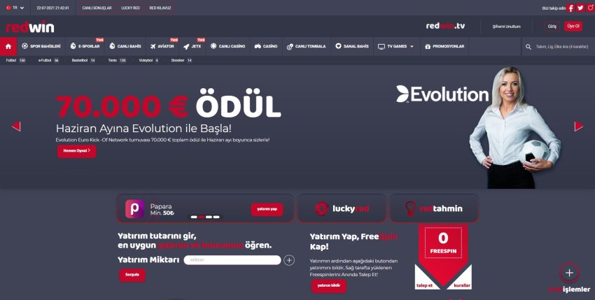 redwin giriş ekranı