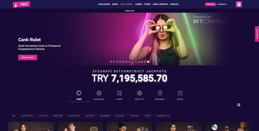 vbet casino oyunları giriş bölümü